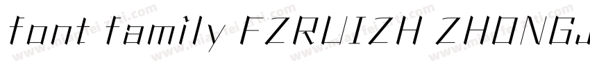 font family FZRUIZH ZHONGJW  GB1 0字体转换